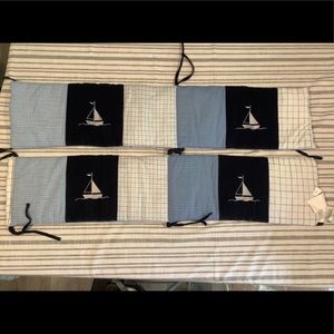 Nautica Blue Baby Infant Bumpers